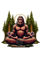 Sticker (Bigfoot Meditating)