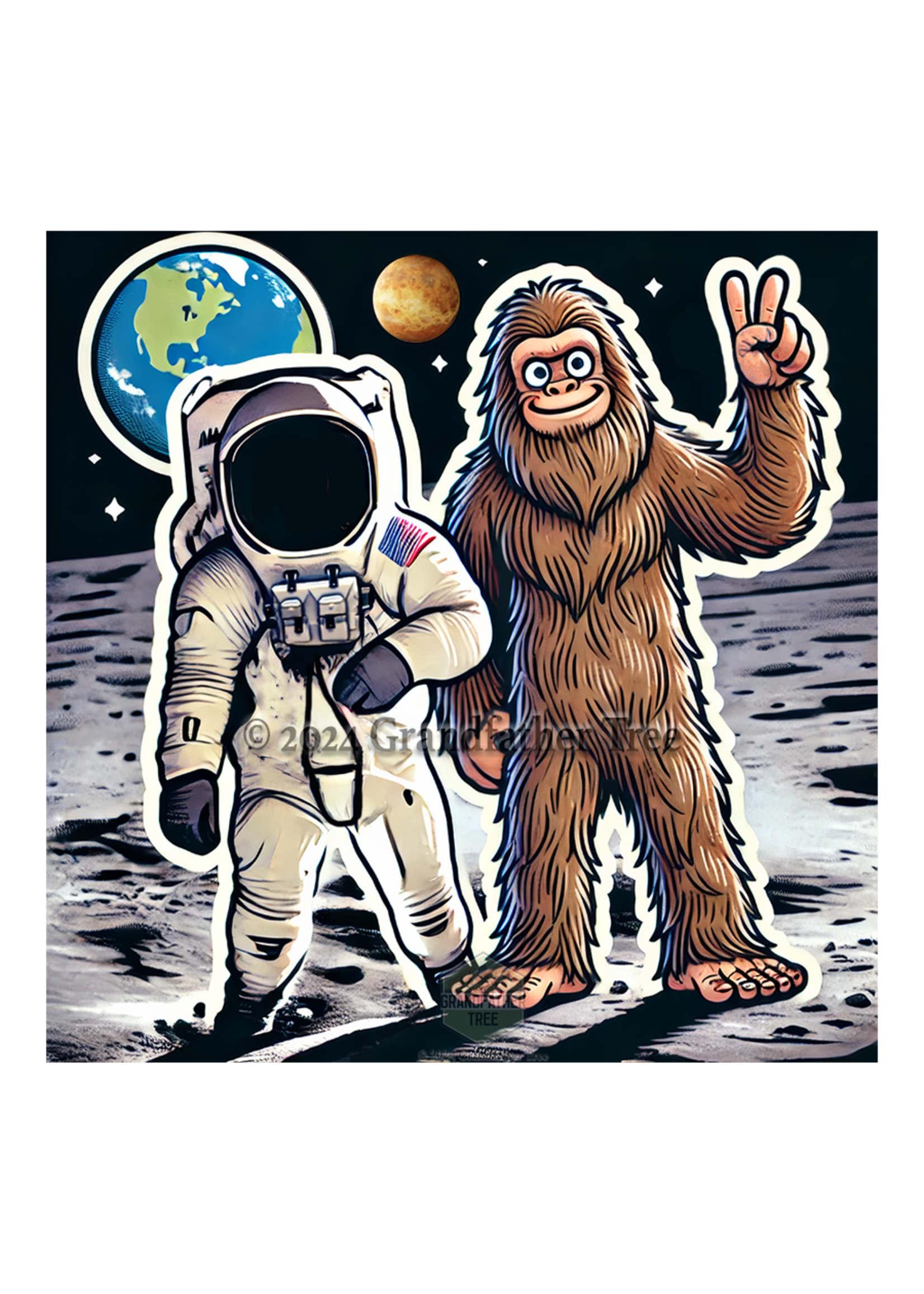 Sticker (Bigfoot Moon)