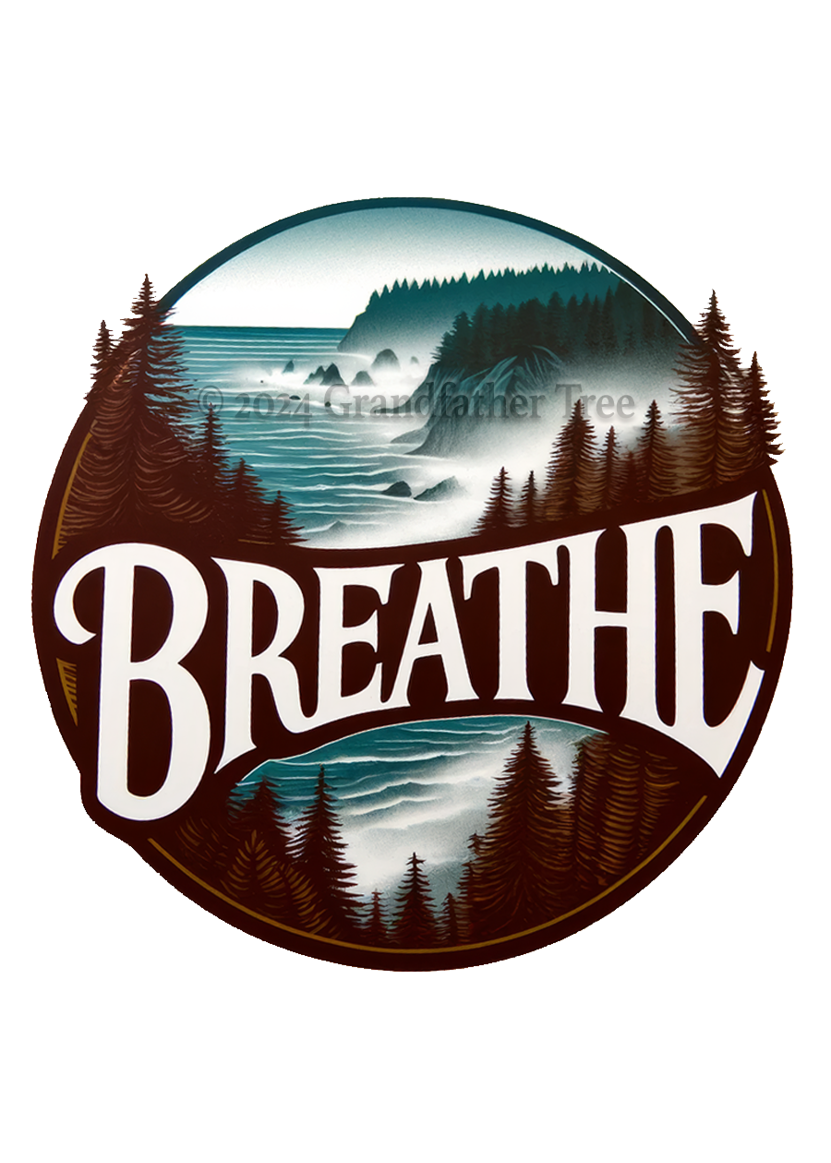 Sticker (Breathe - Redwood Coast) 3"