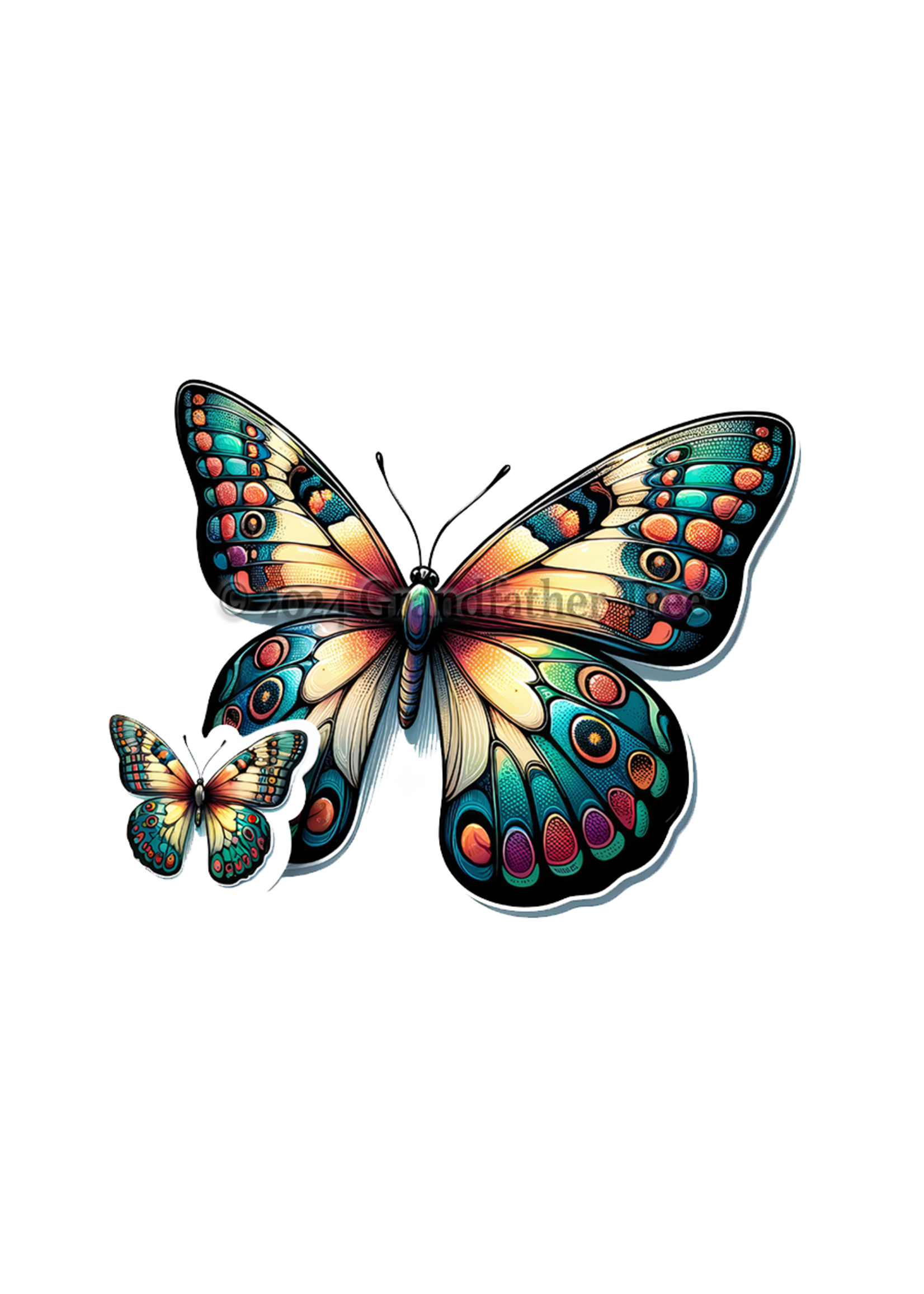 Sticker (Butterflies) 4"