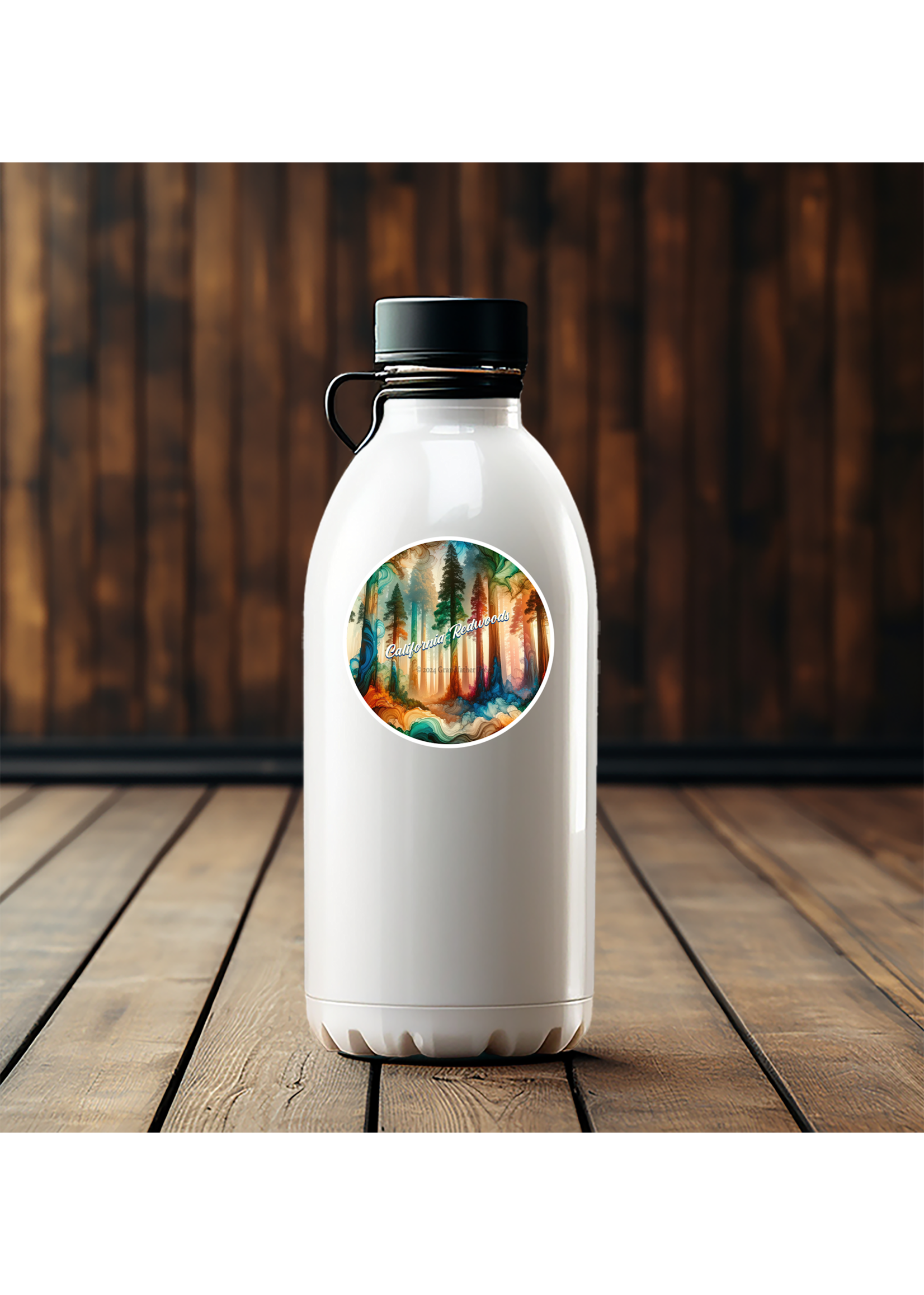 Sticker (Cali Redwoods Watercolor) 3"
