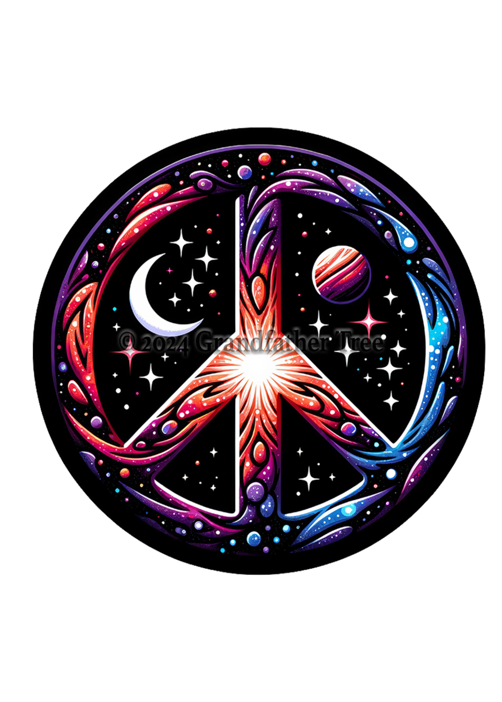 Sticker (Cosmic Peace Symbol) 2"