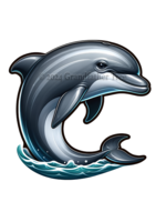 Sticker (Dolphin Jumping) 2"