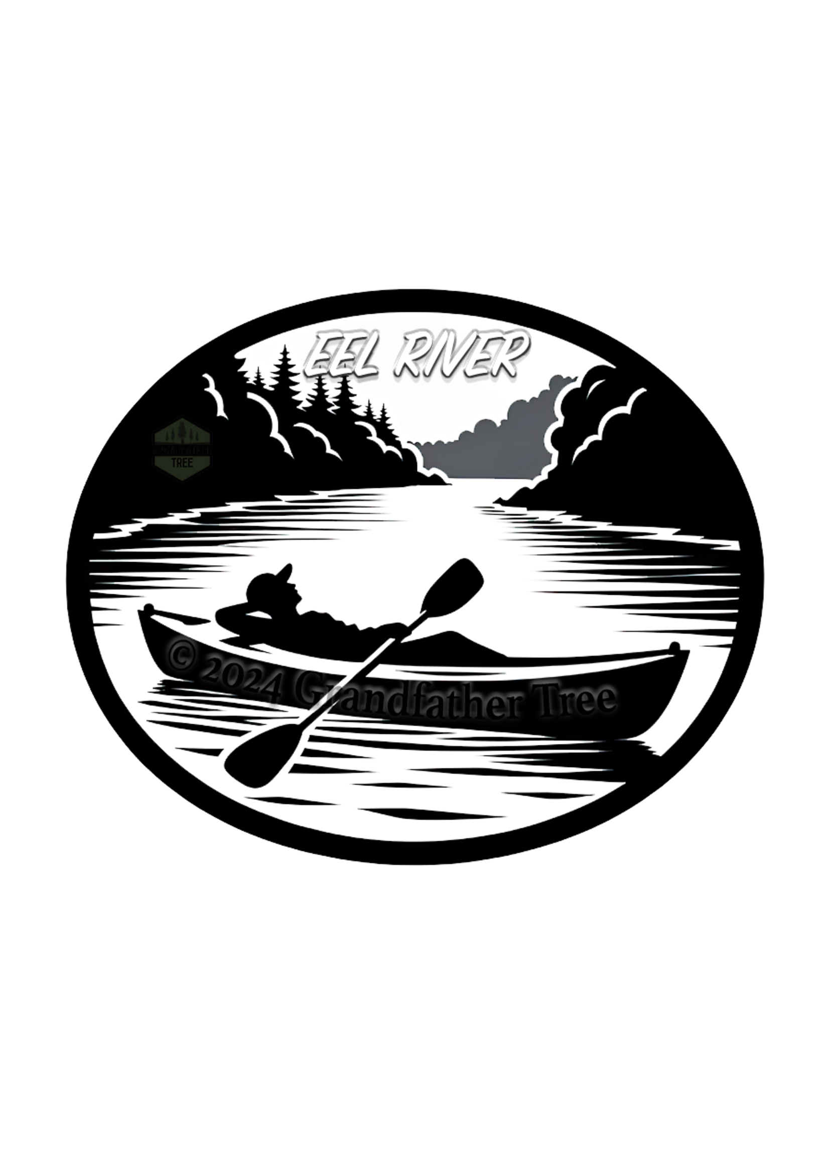 Sticker (Eel River - Kayak) 3"