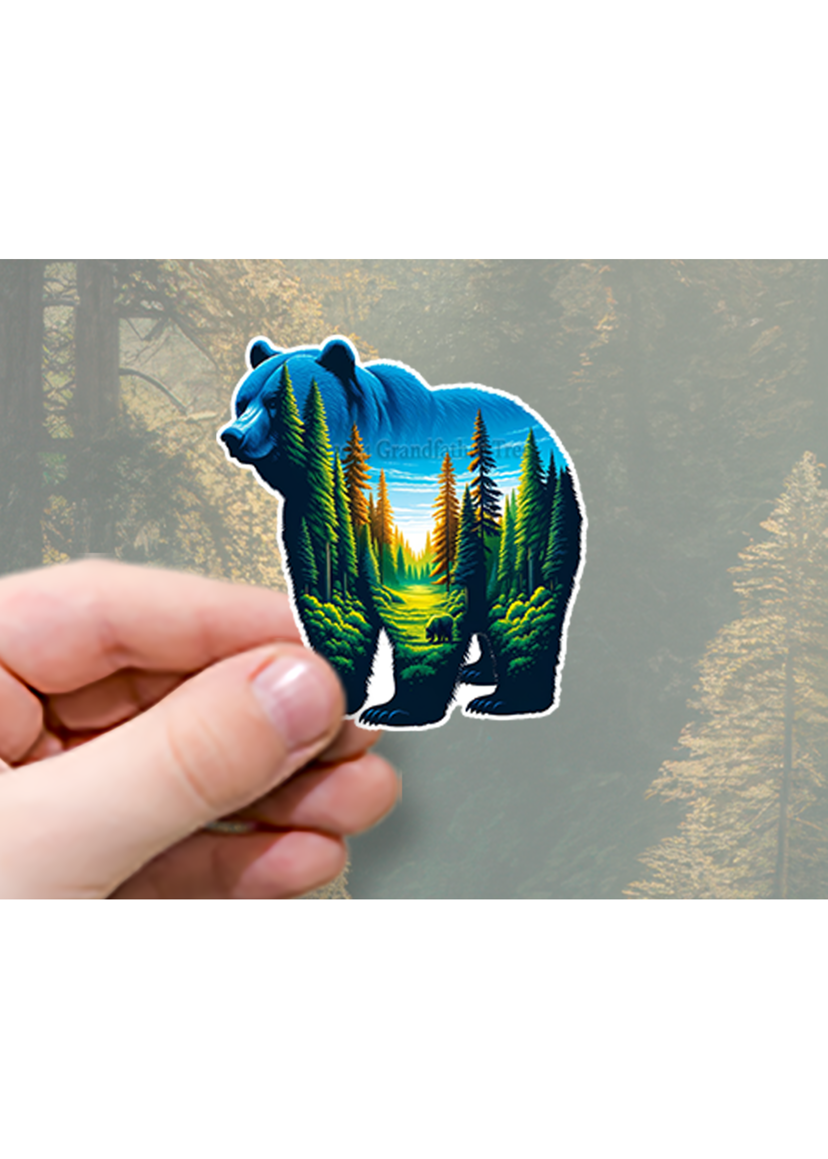 Sticker (Forest in Bear) 2"
