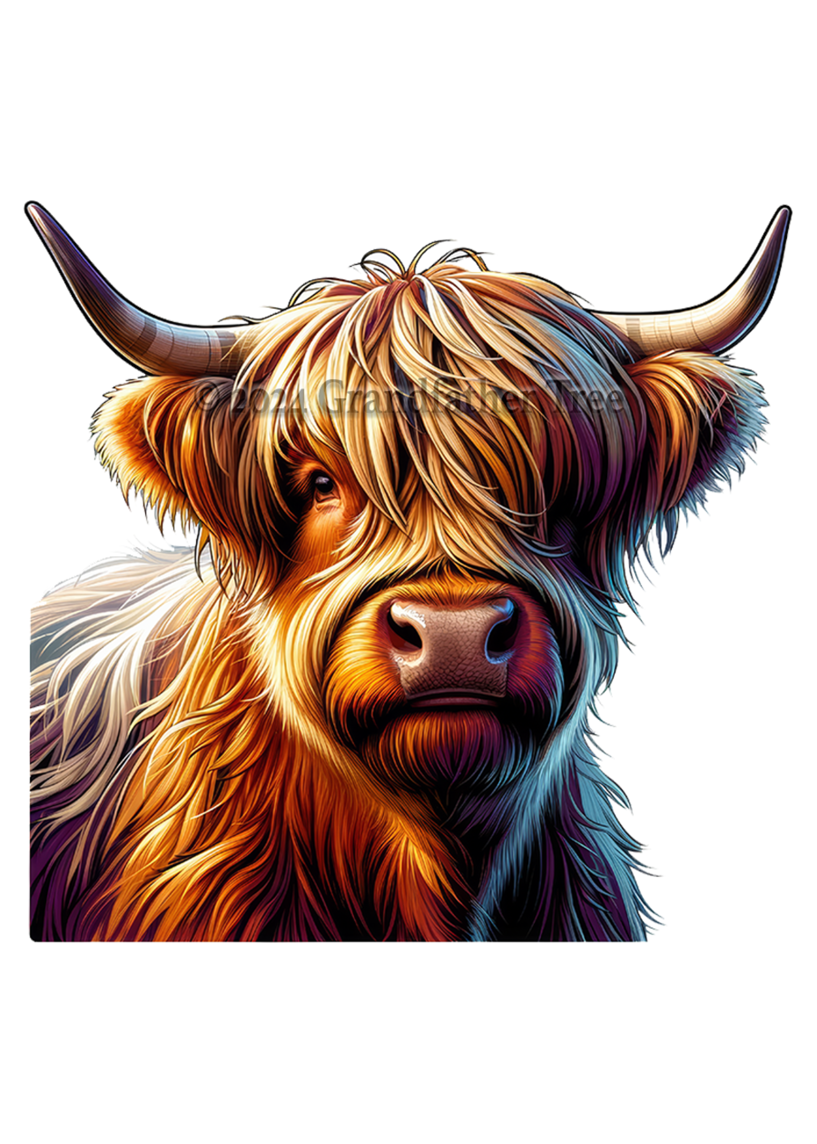 Sticker (Highland Cow) 2"