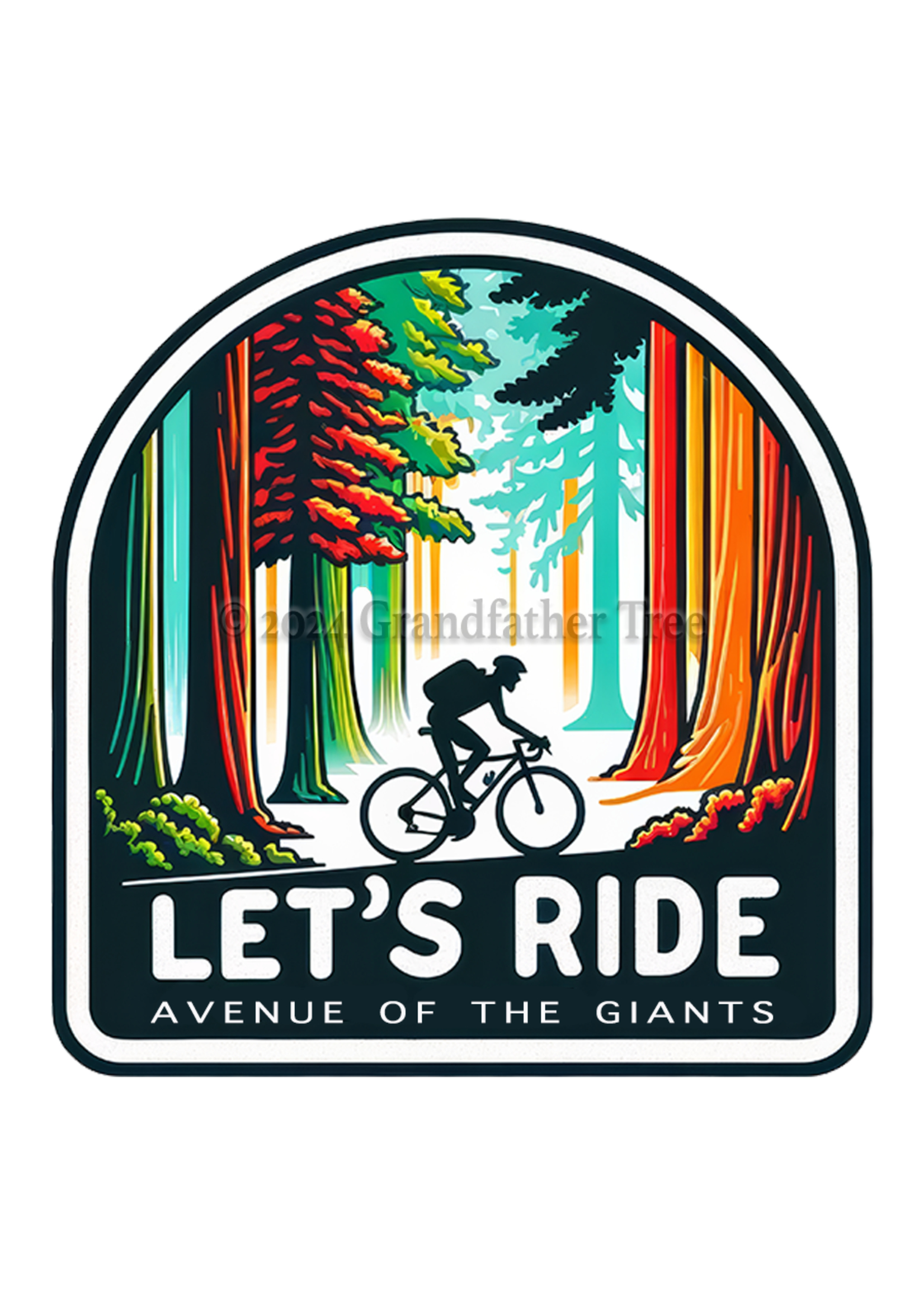 Sticker (Let's Ride Ave - Bike) 4"