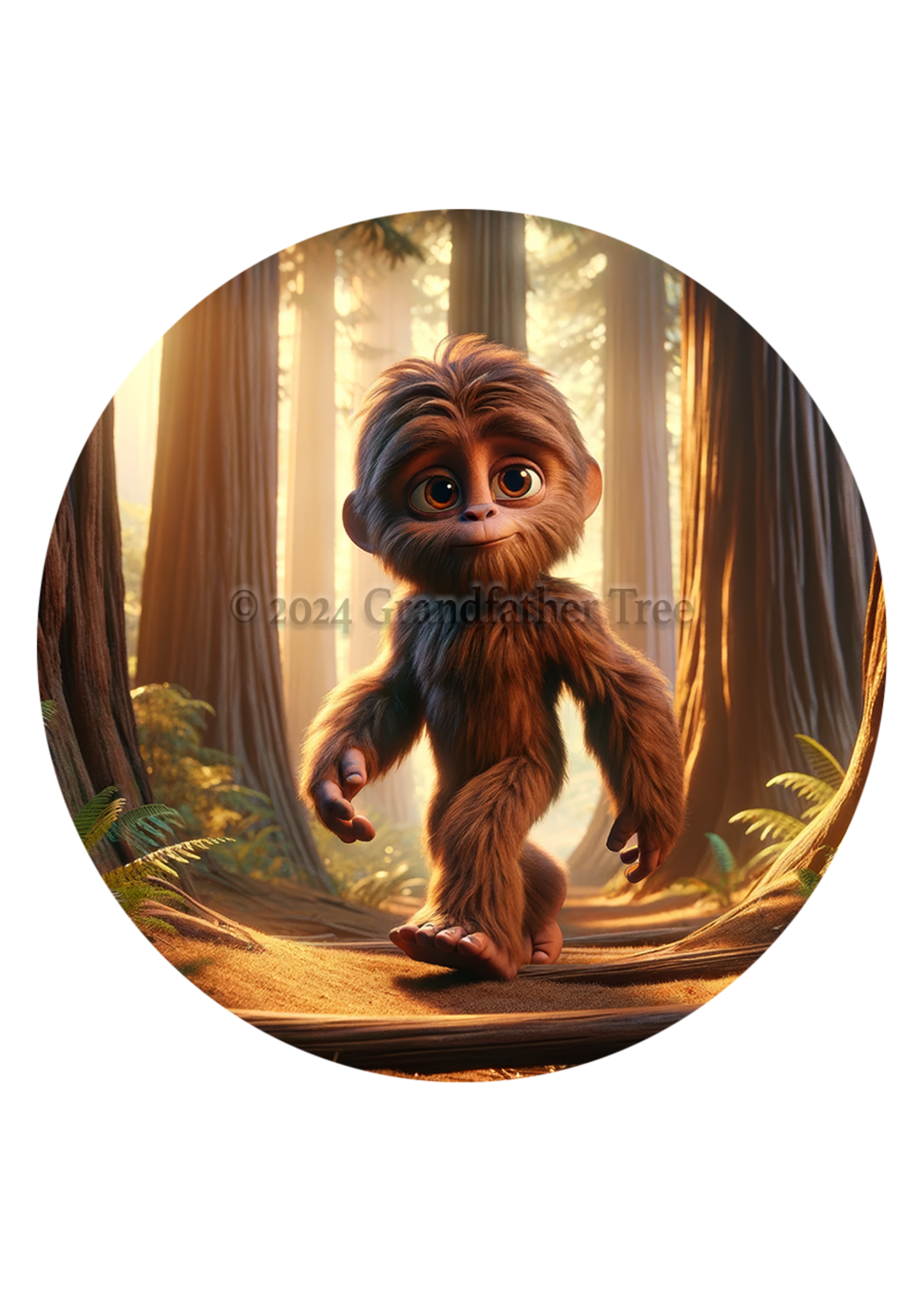 Sticker (Littlefoot in Redwoods) 2"