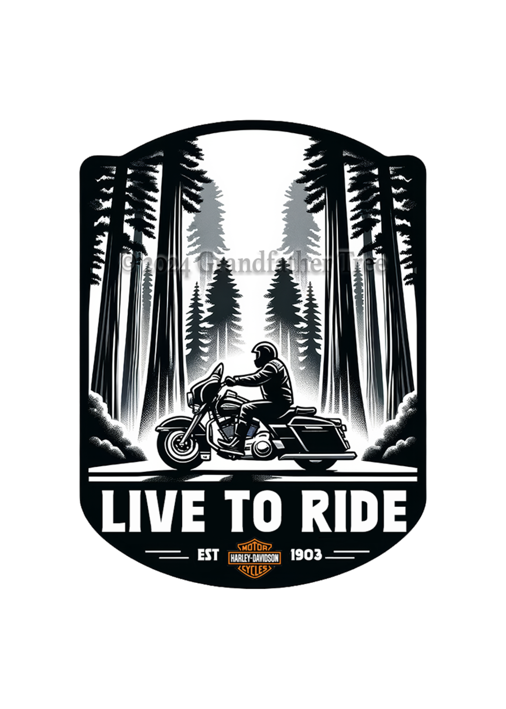 Sticker (Live to Ride) 4"