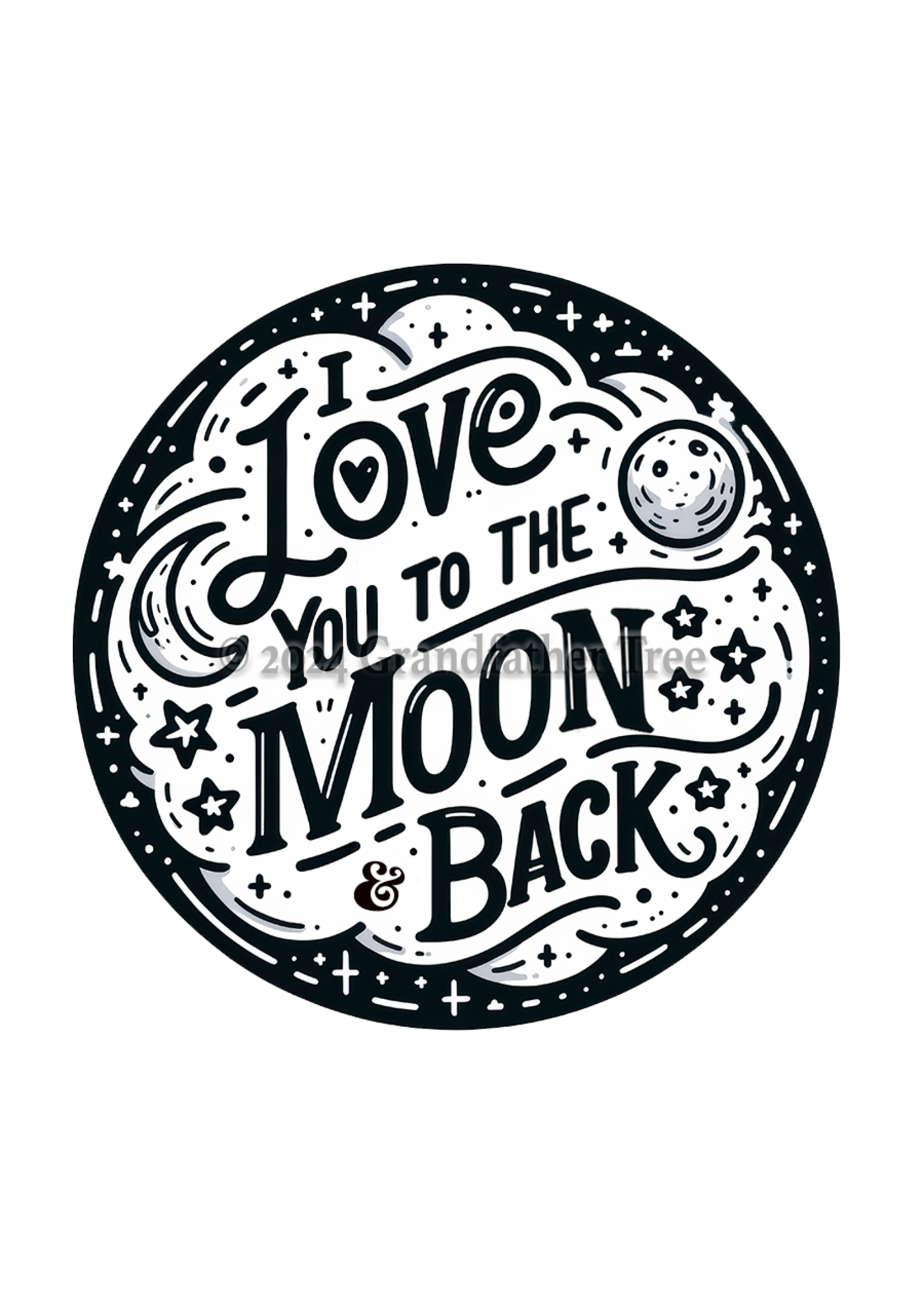 Sticker (Moon & Back) 2"