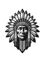 Sticker (Native Chief) 2"