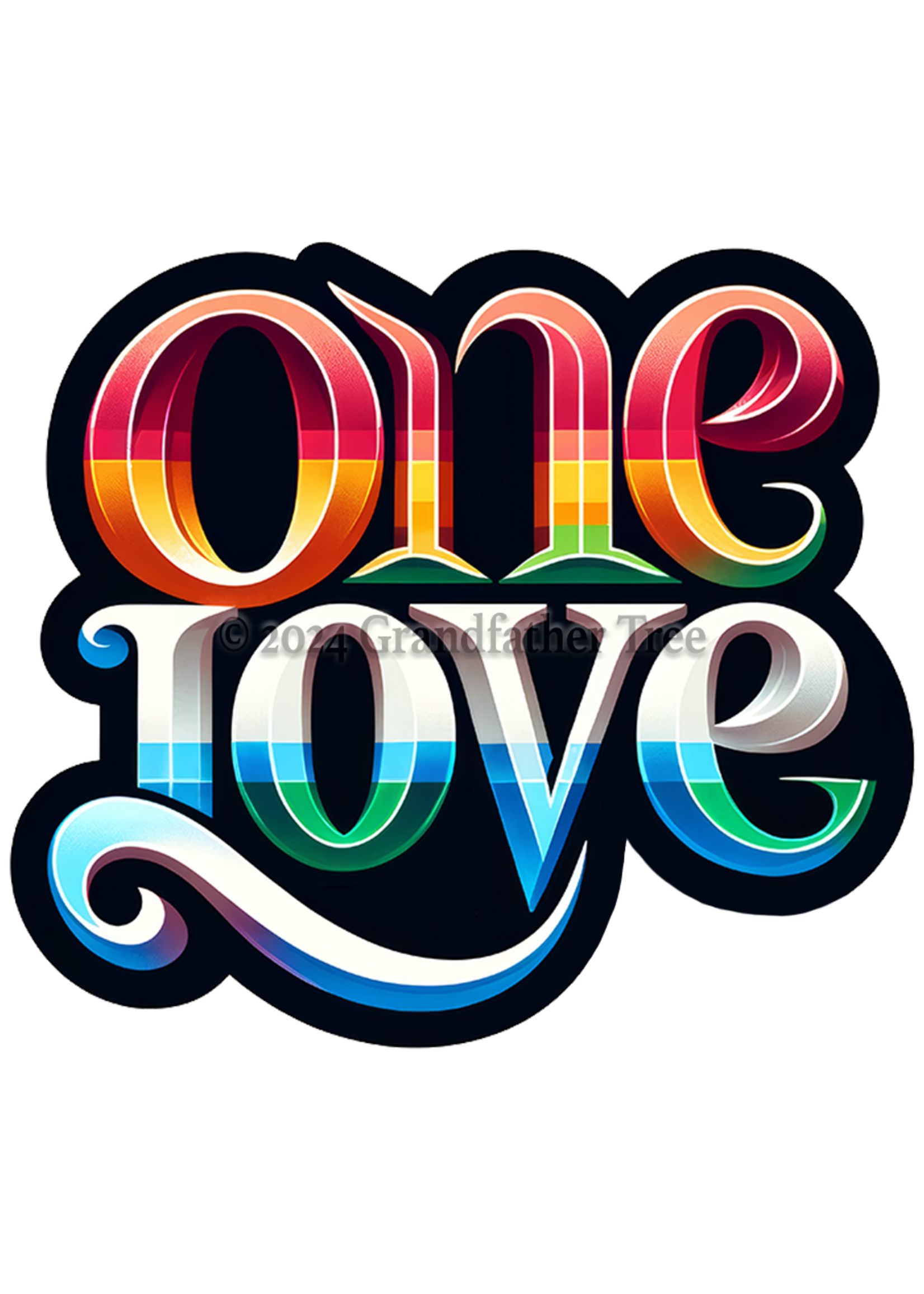 Sticker (One Love) 4"