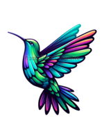 Sticker (Pastel Hummingbird) 2"