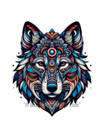 Sticker (Patterned Wolf) 2"