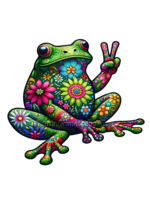 Sticker (Peace Frog) 2"