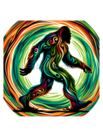 Sticker (Psychedelic Bigfoot) 4"