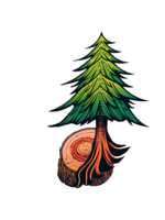 Sticker (Redwood & Stump) 2"
