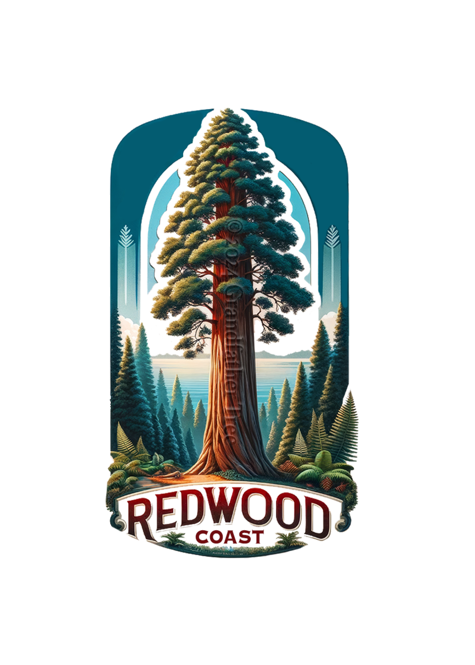 Sticker (Redwood Coastal Giant) 2"