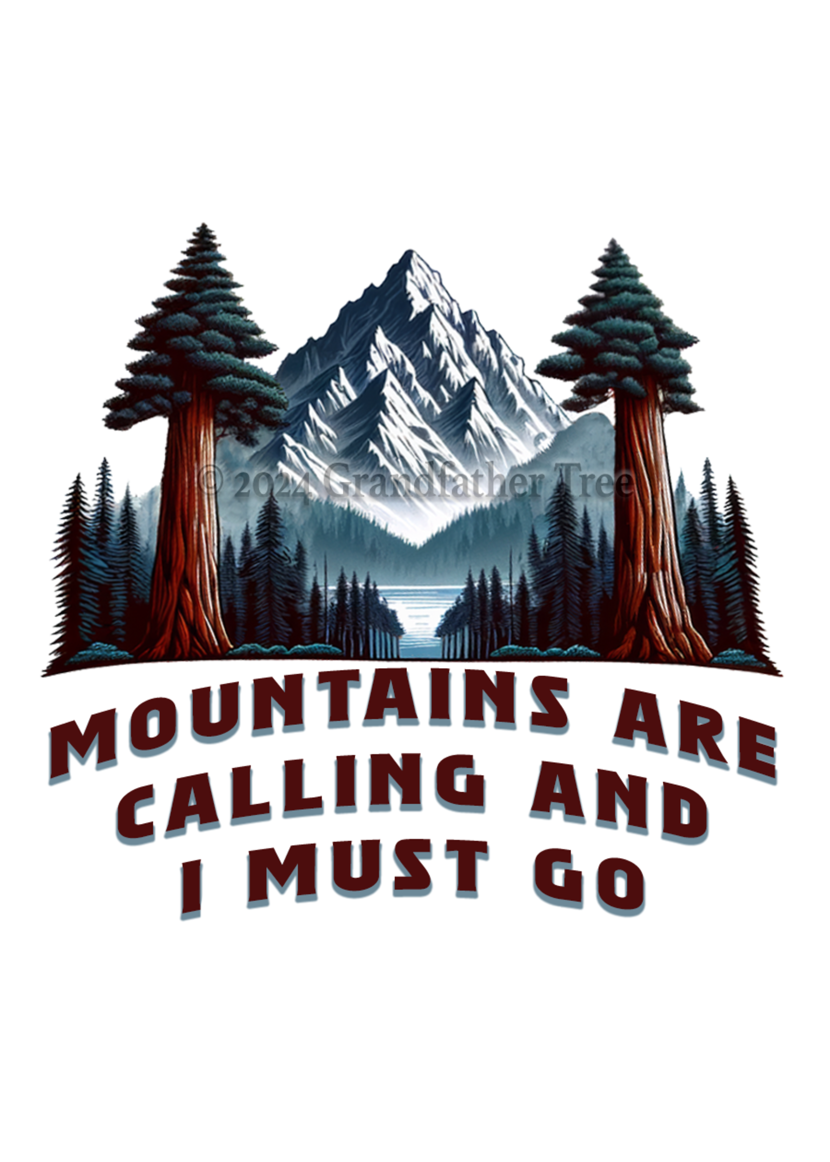 Sticker (Redwood Mtns Calling) 4"