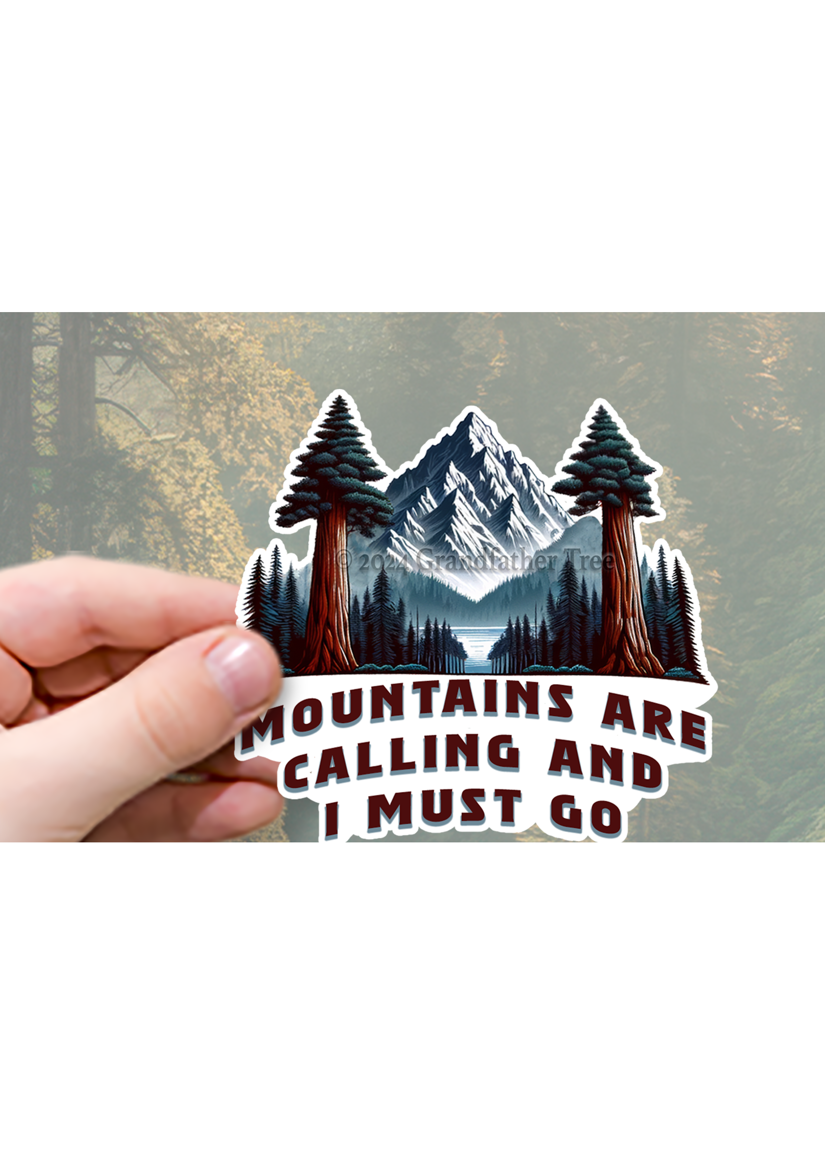 Sticker (Redwood Mtns Calling) 4"