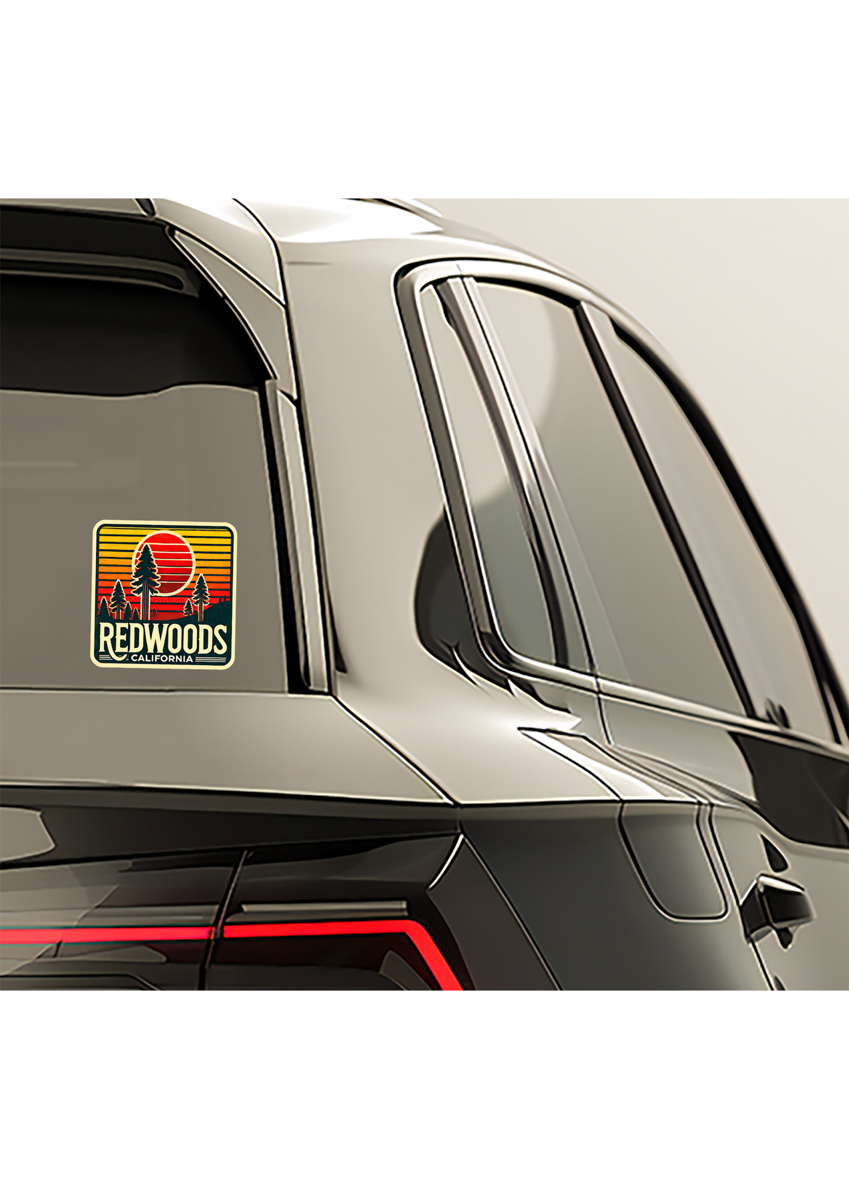 Sticker (Redwoods Retro Sunset)
