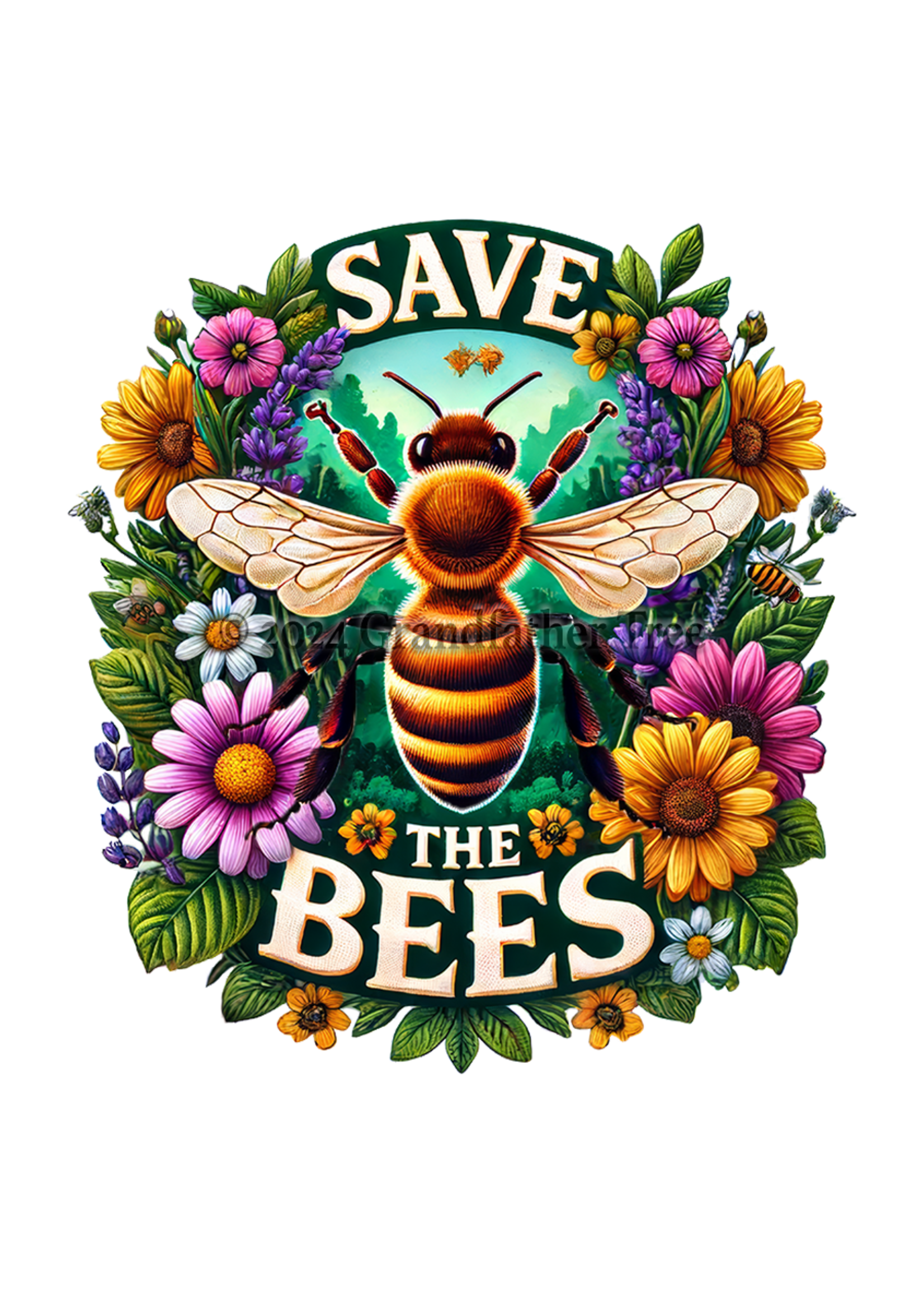 Sticker (Save the Bees) 2"