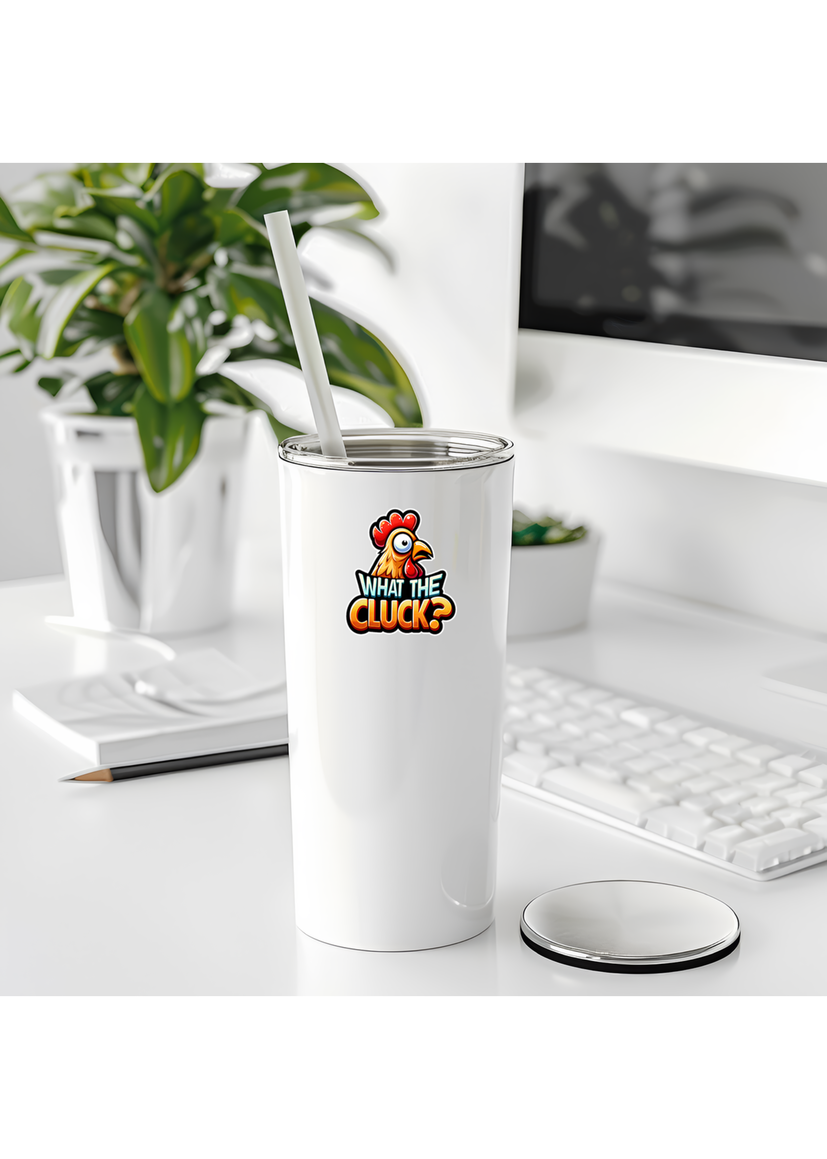 Sticker (What the Cluck) 2"
