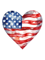 Sticker (US Flag Heart) 2”