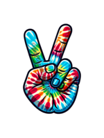 Sticker (Tie Dye Peace Sign) 2"