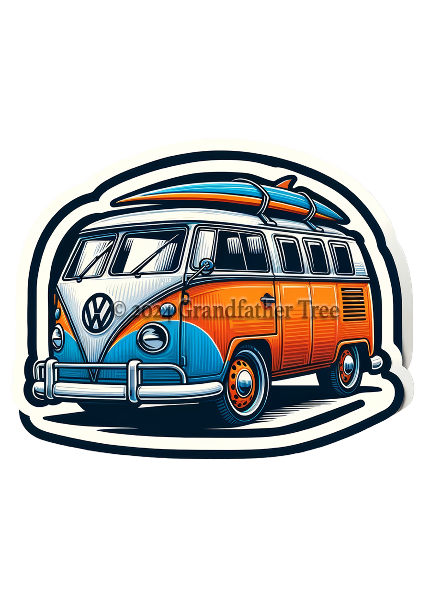 Sticker (Surf Bus) 2"