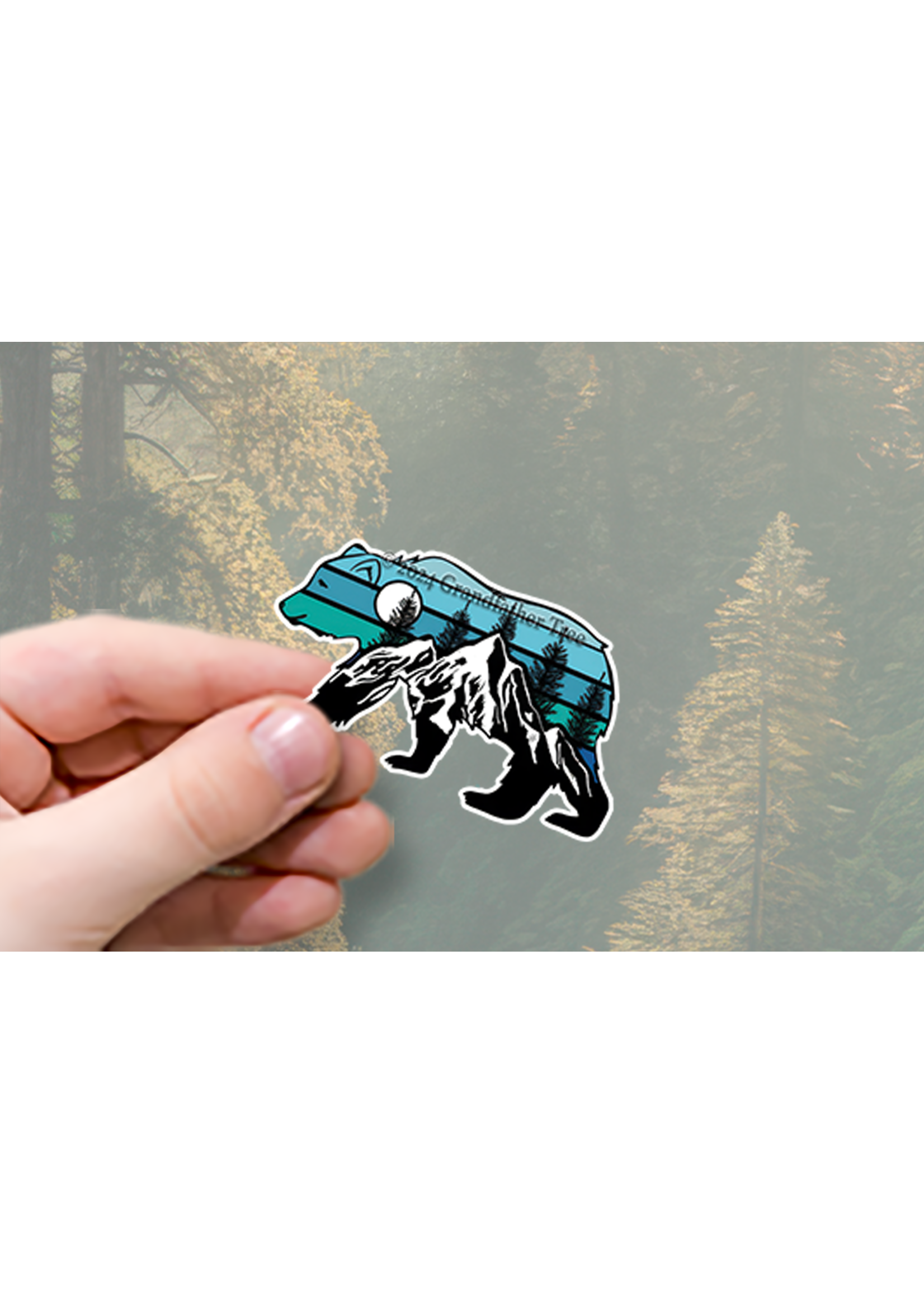 Sticker (Snowcap Bear) 2"