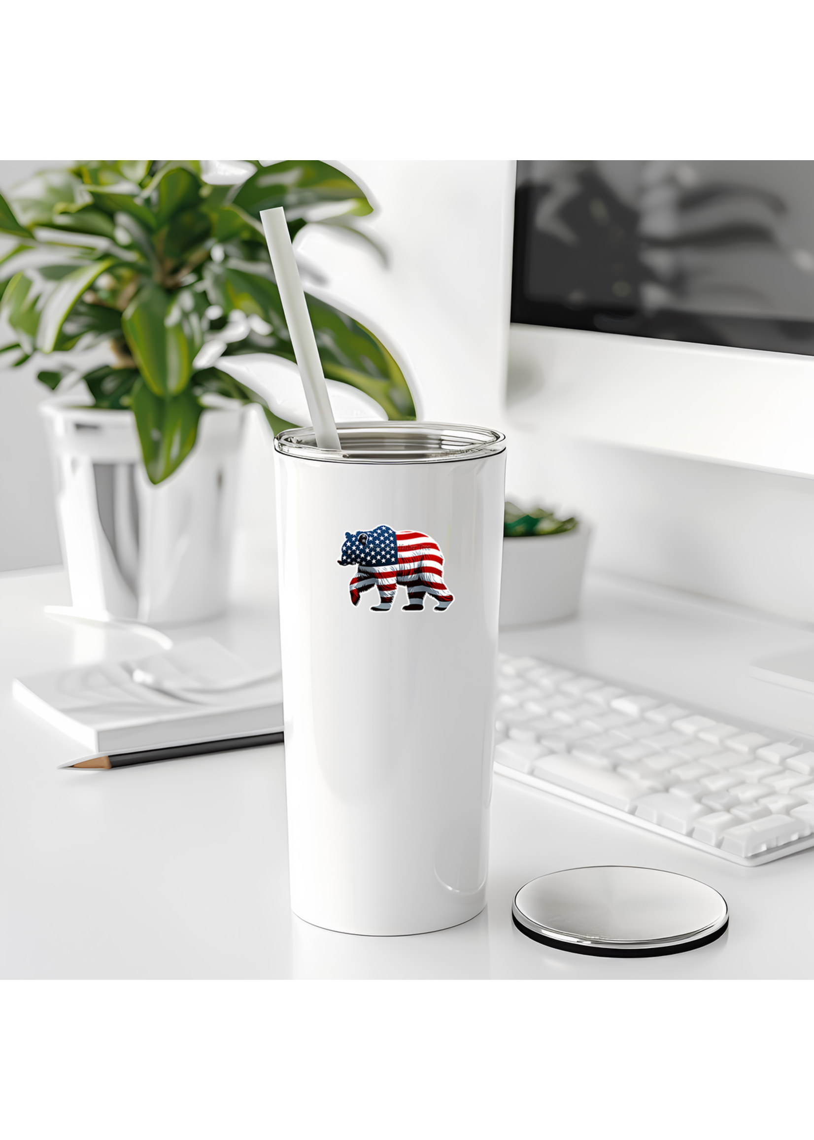 Sticker (Patriotic Bear) 4"