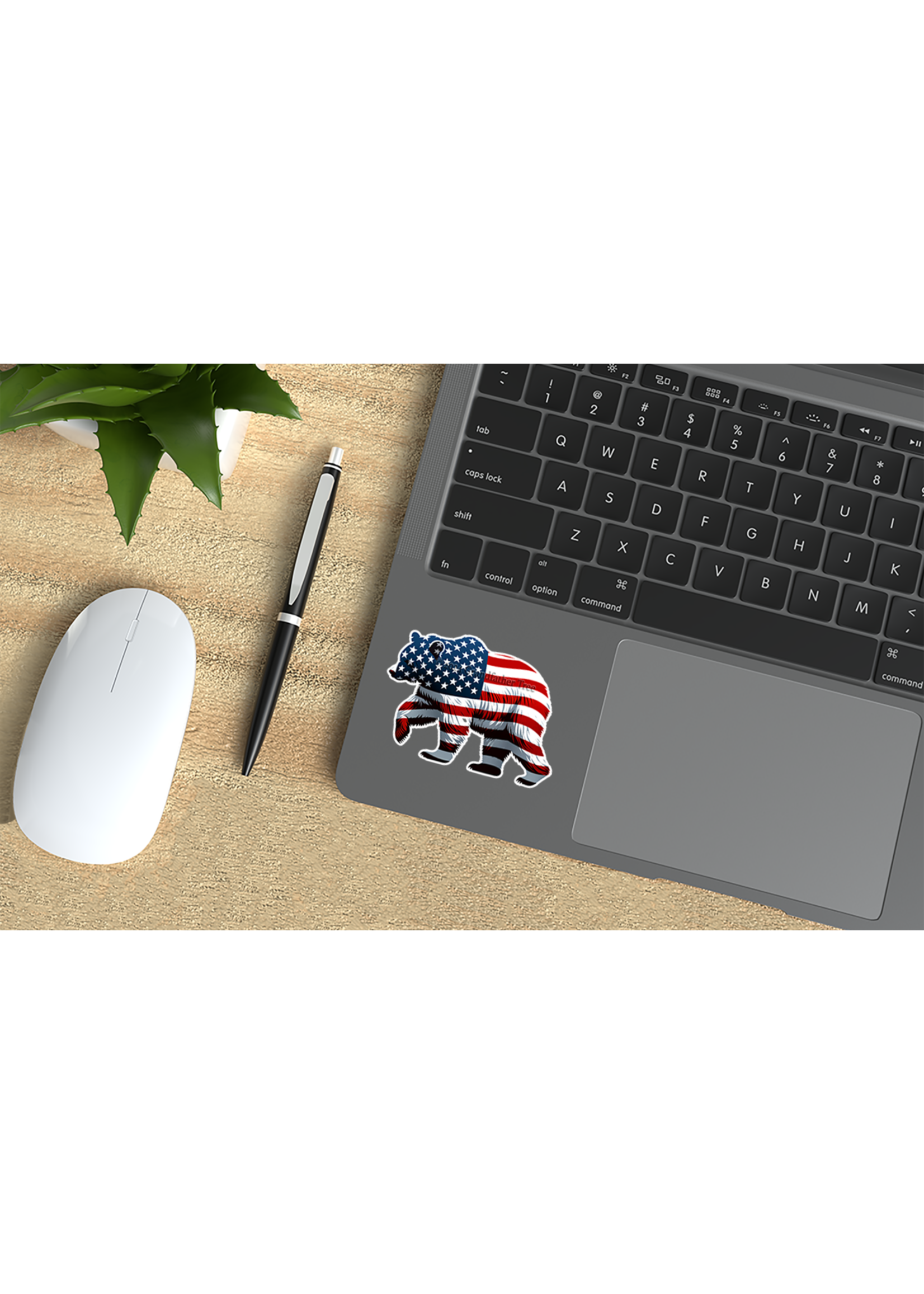 Sticker (Patriotic Bear) 4"