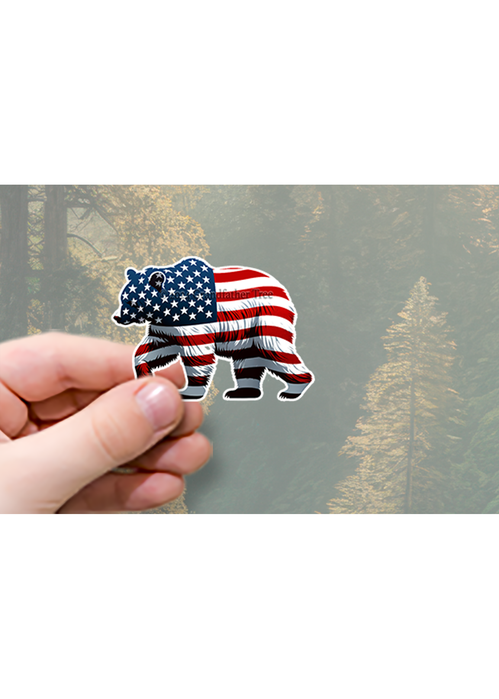 Sticker (Patriotic Bear) 4"
