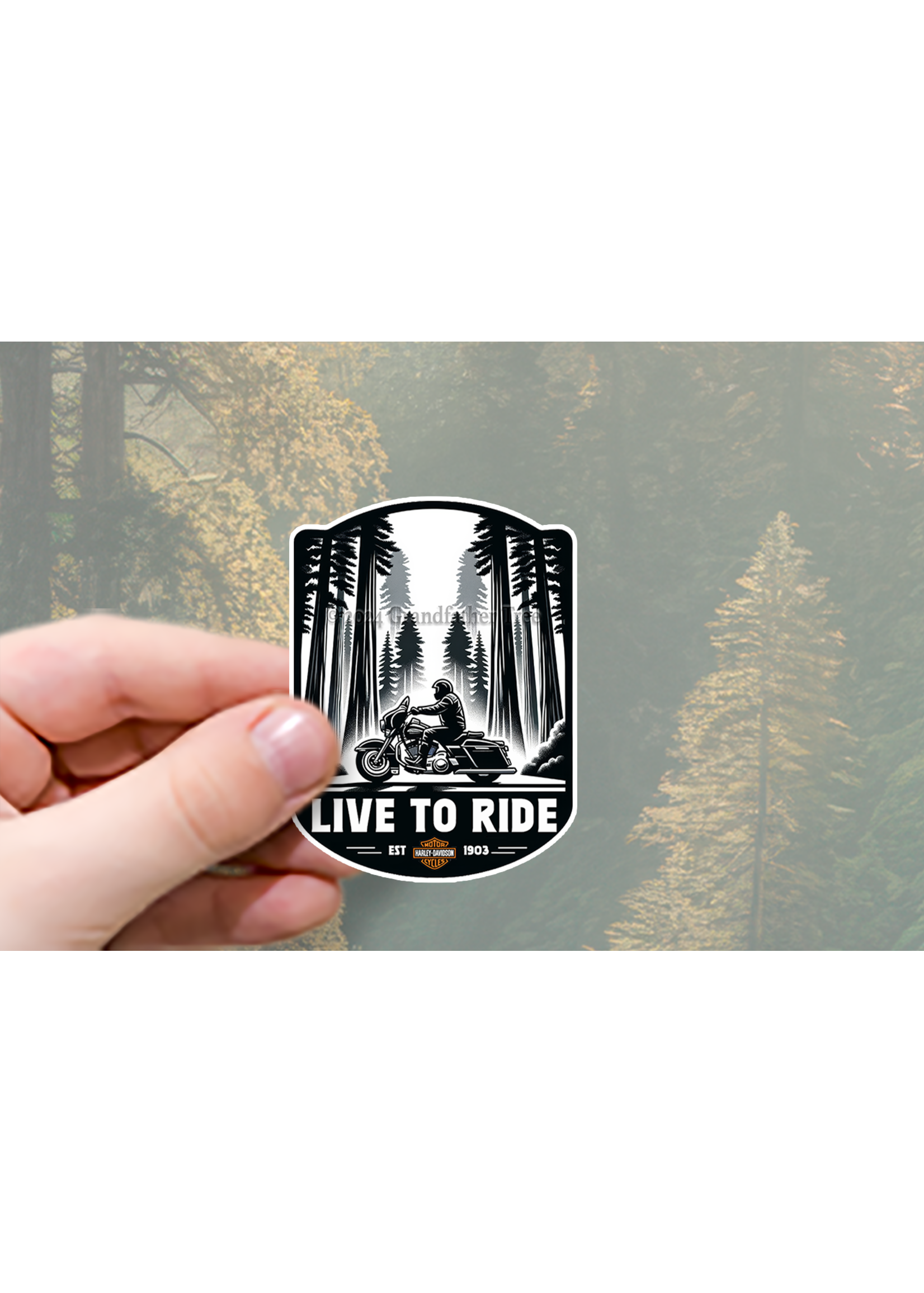 Sticker (Live to Ride) 4"