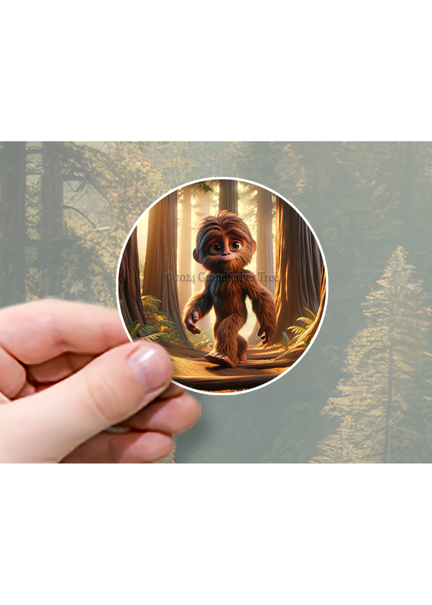 Sticker (Littlefoot in Redwoods) 2"
