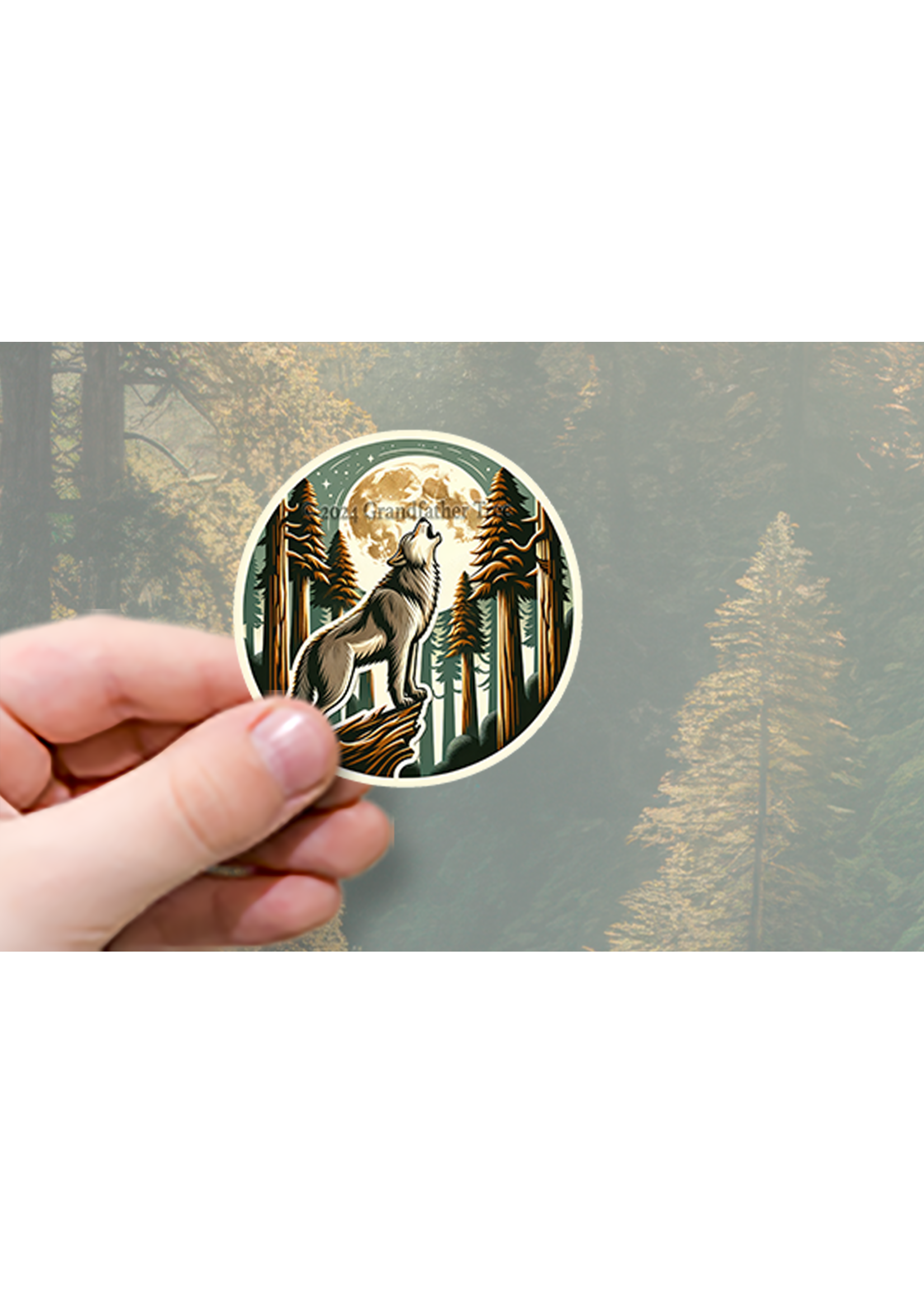 Sticker (Howling Wolf) 2"
