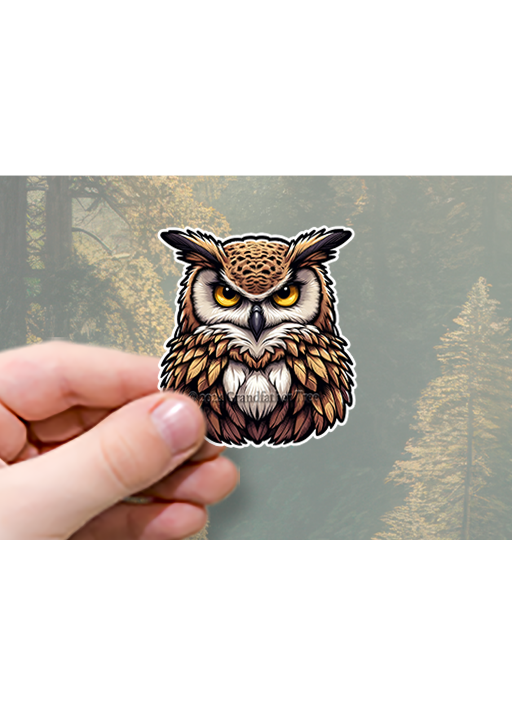 Sticker (Grumpy Owl) 2"