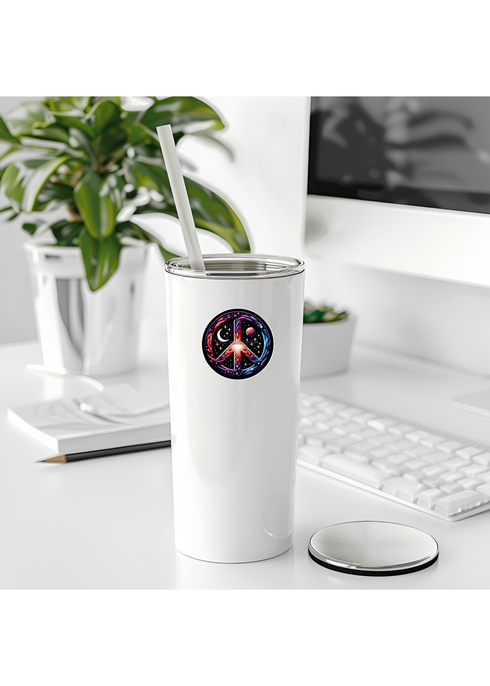 Sticker (Cosmic Peace Symbol) 2"