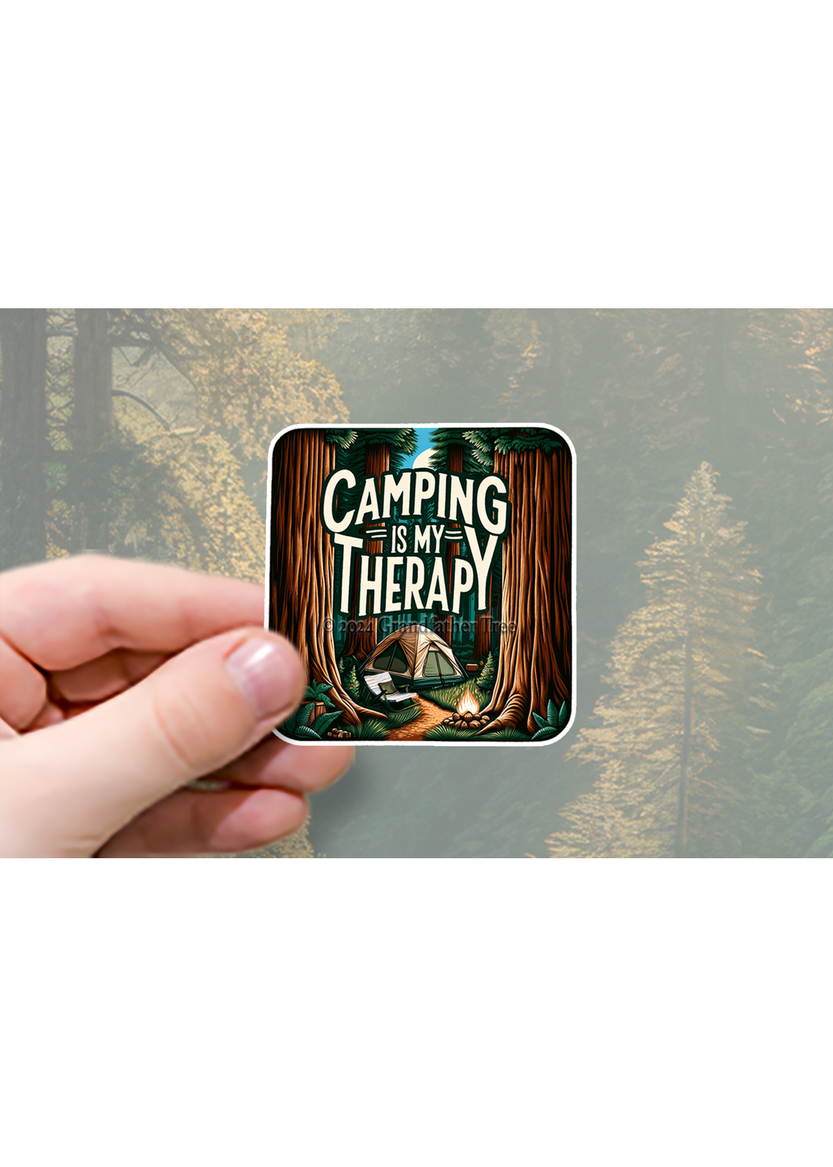 Sticker (Camping Therapy) 3"