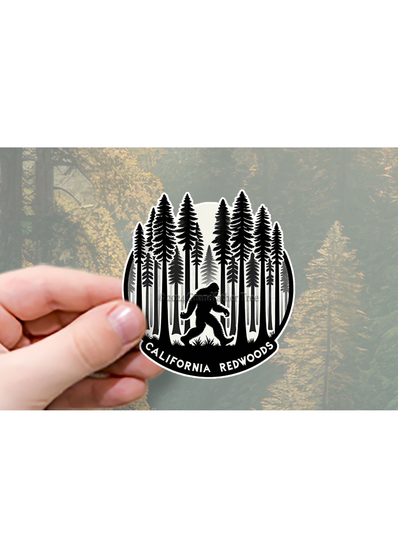 Sticker (Bigfoot in Redwoods)