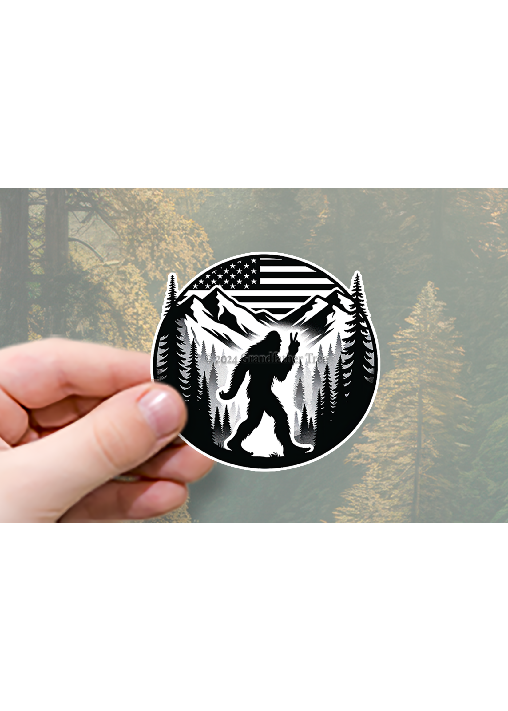 Sticker (Bigfoot Flag Mountain)