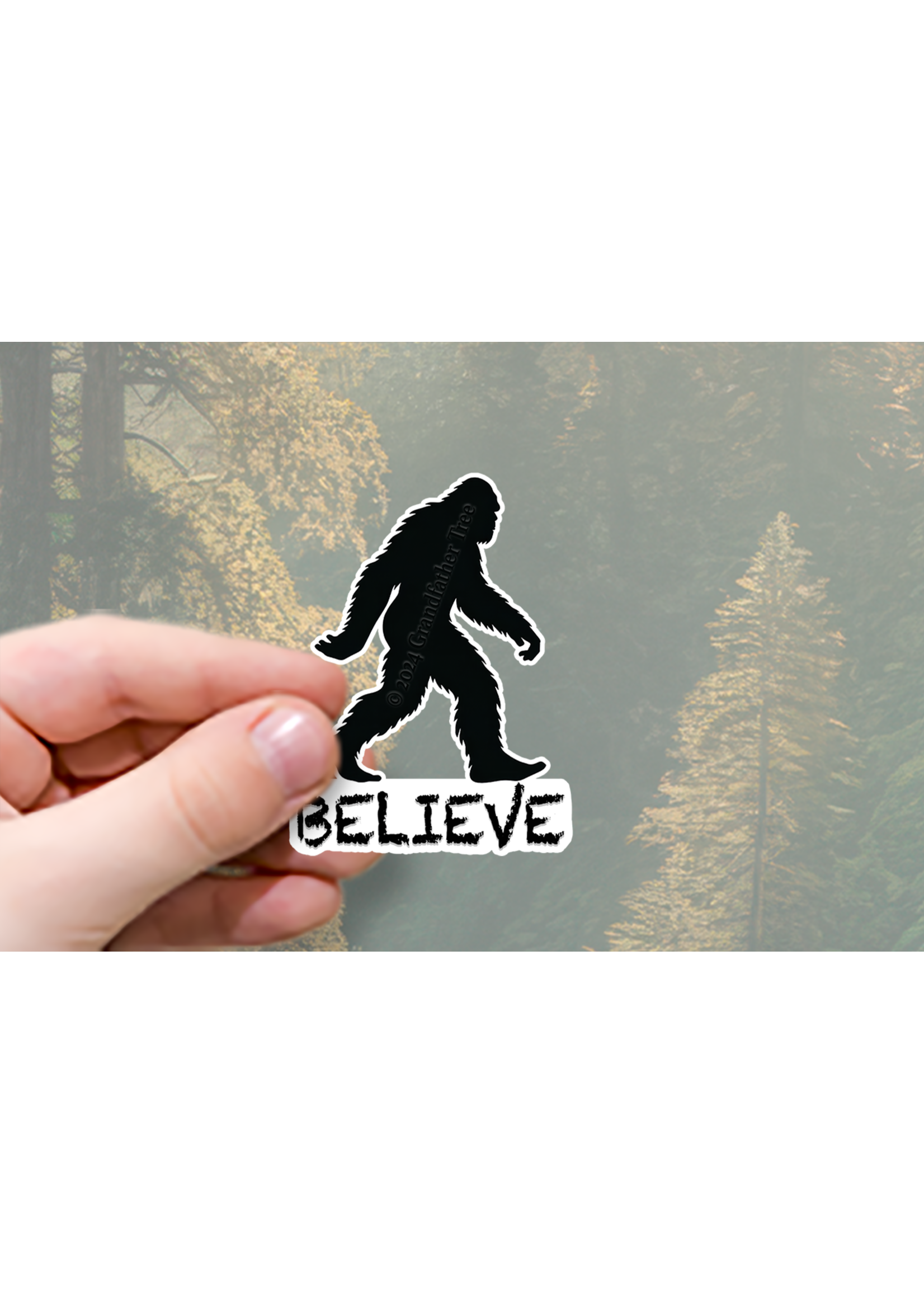 Sticker (Bigfoot Silhouette Believe)