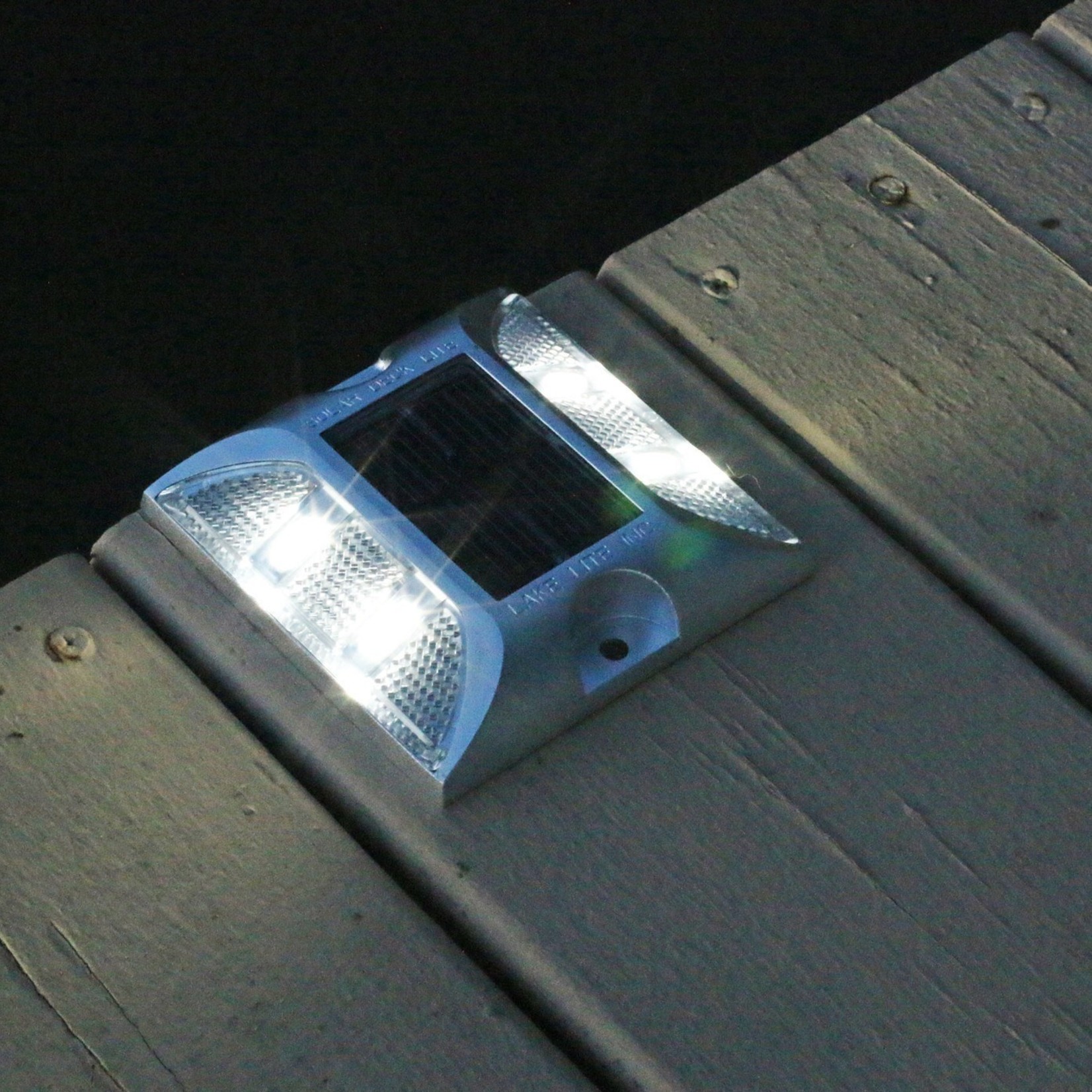 Solar Deck Lights Square Lake Light LLSDLDECKW Dock Guys LLC