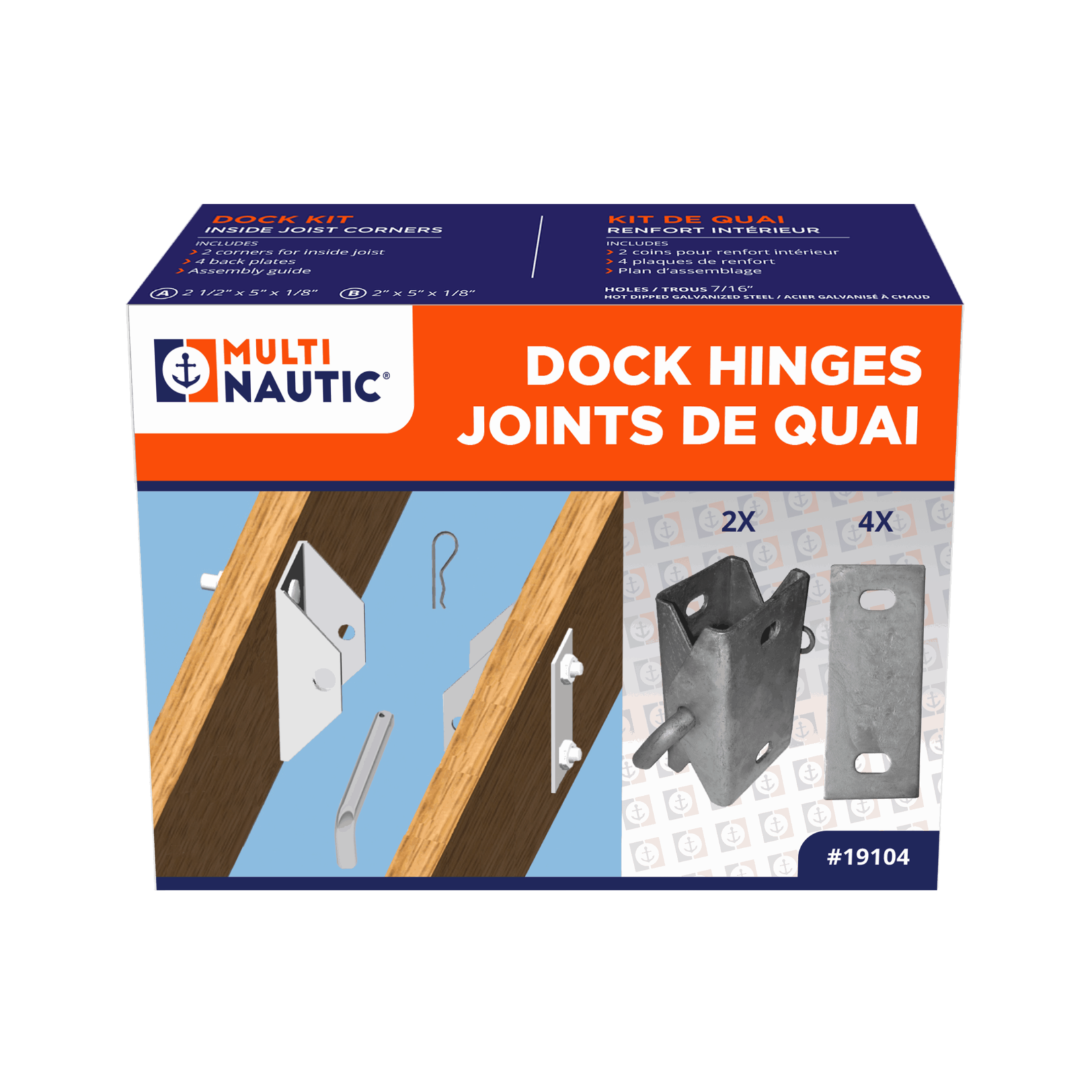 Multinautic Multinautic Dock kit "Hinges for Stationary Dock"