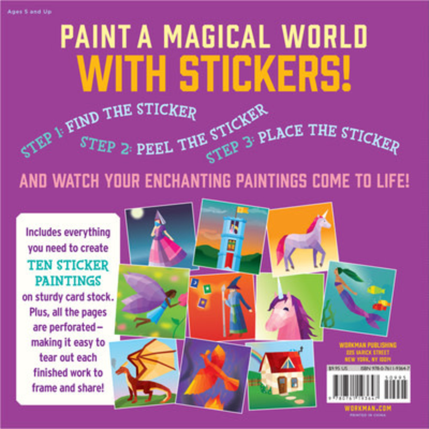 PAINT BY STICKER KIDS: UNICORNS & MAGIC