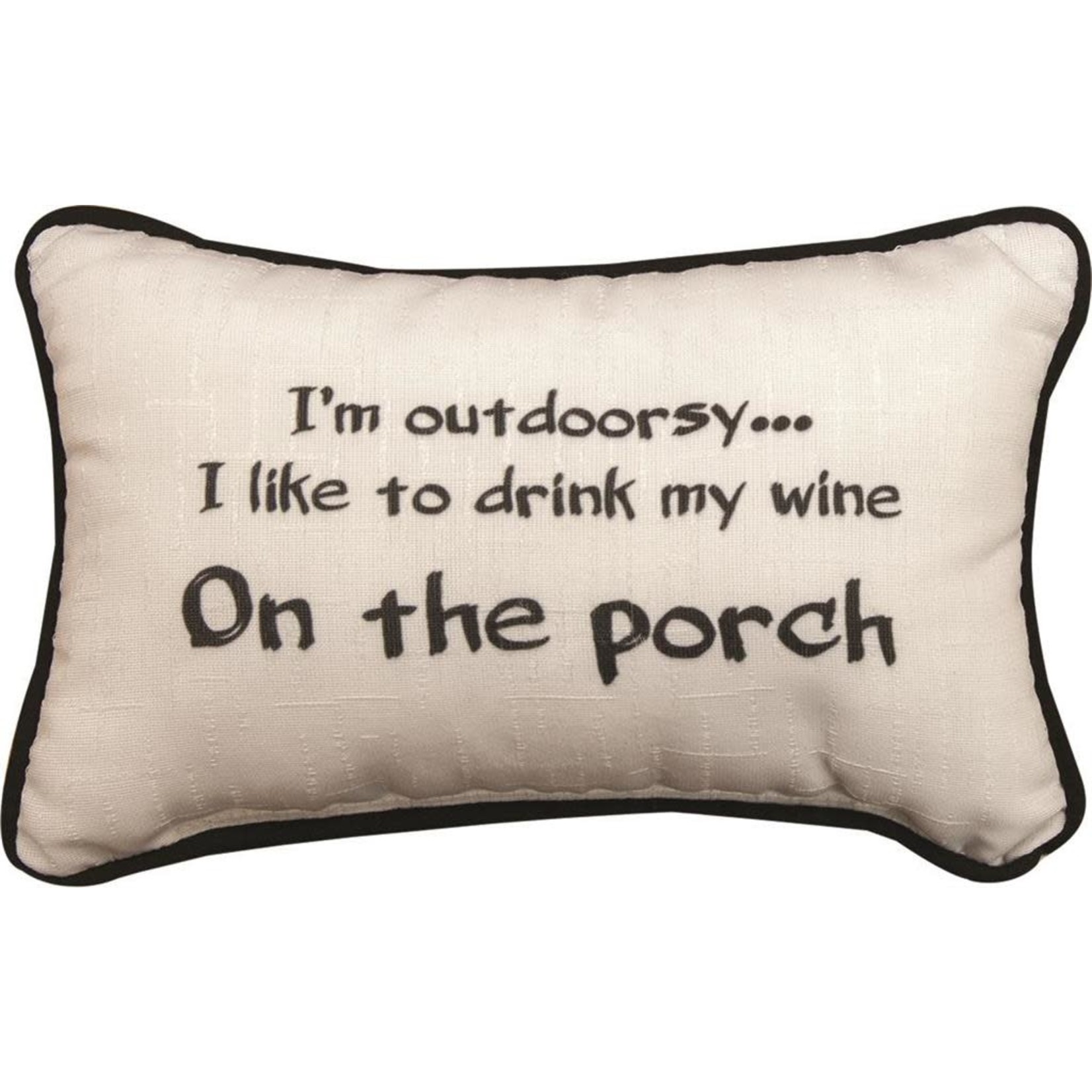 I'M OUTDOORSY/WINE PILLOW
