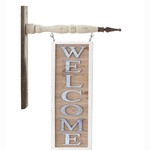 19 INCH WOOD/TIN WELCOME ARROW