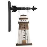 18" RUSTIC BRWN/WHT LIGHTHOUSE ARROW