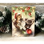 CHRISTMAS KITTENS CANVAS ART